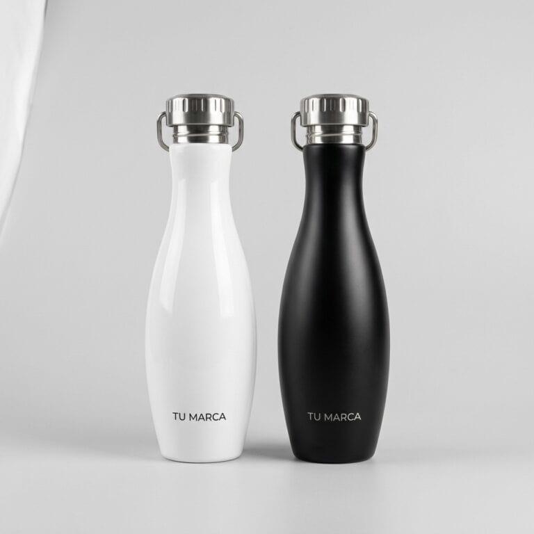 Botella térmica de acero blanca 500 ml