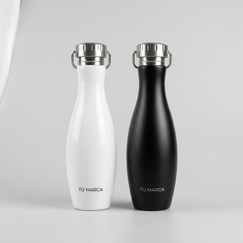 Botella térmica de acero blanca 500 ml