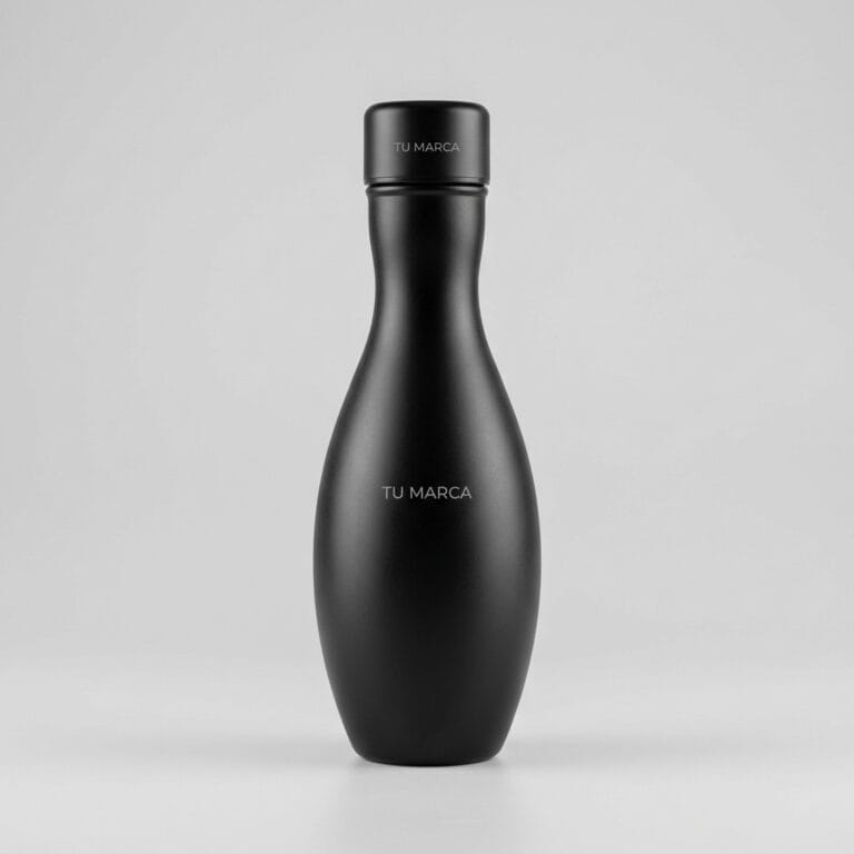 Botella térmica de acero negro mate 750 ml