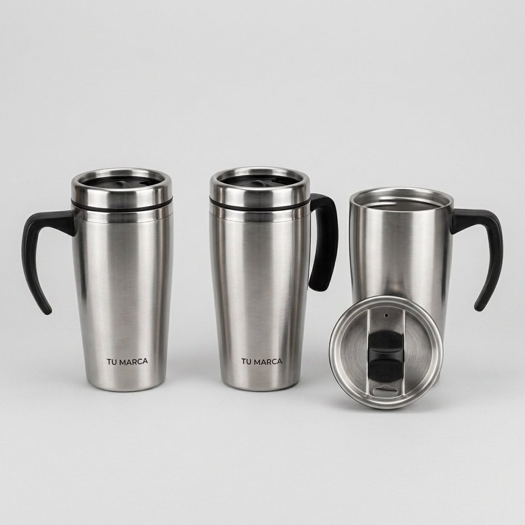 Jarro metálico con asa 450 ml