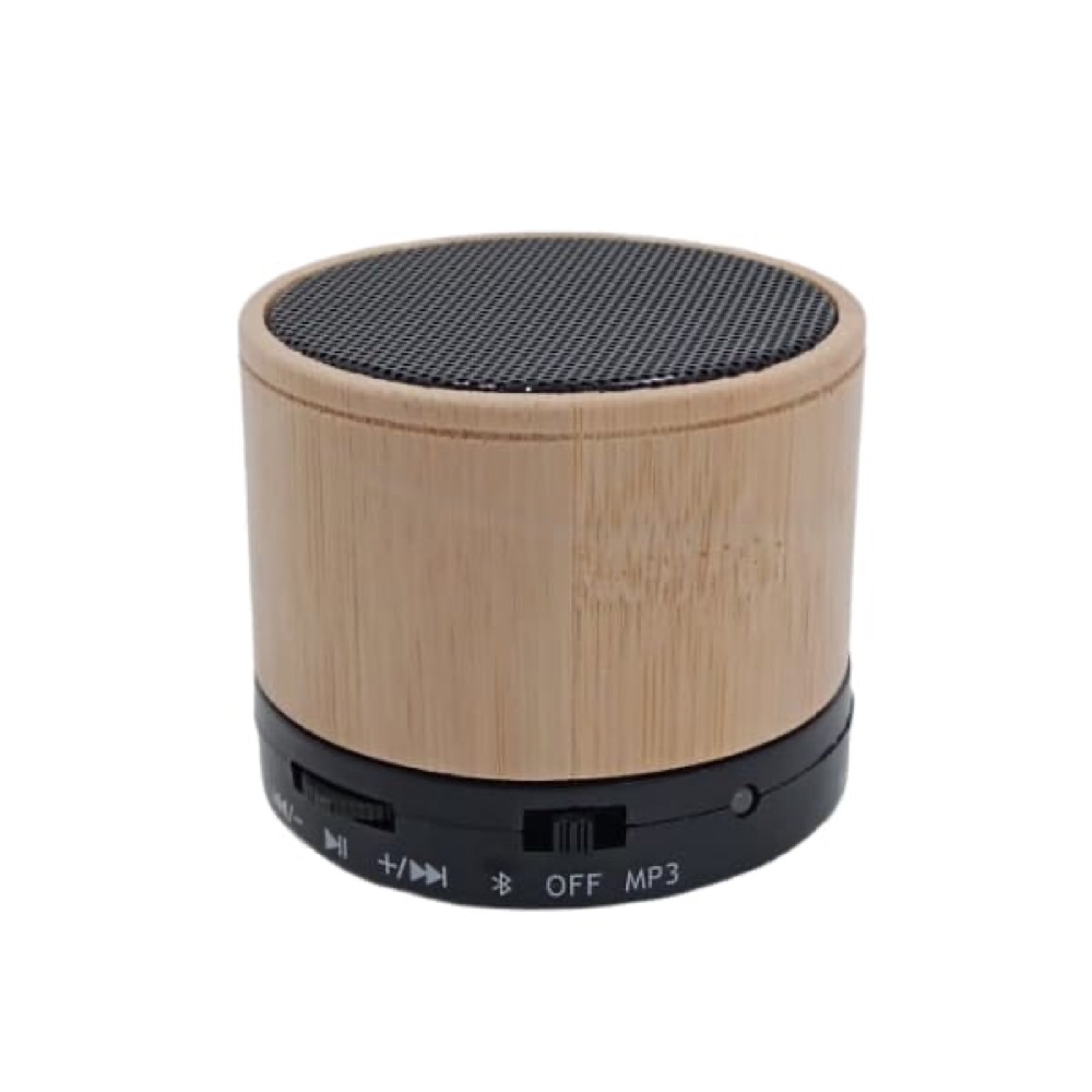 Parlante bluetooth de bambú