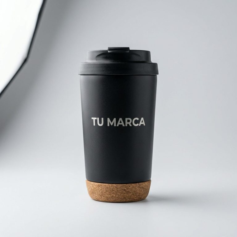 Taza térmica personalizada con corcho