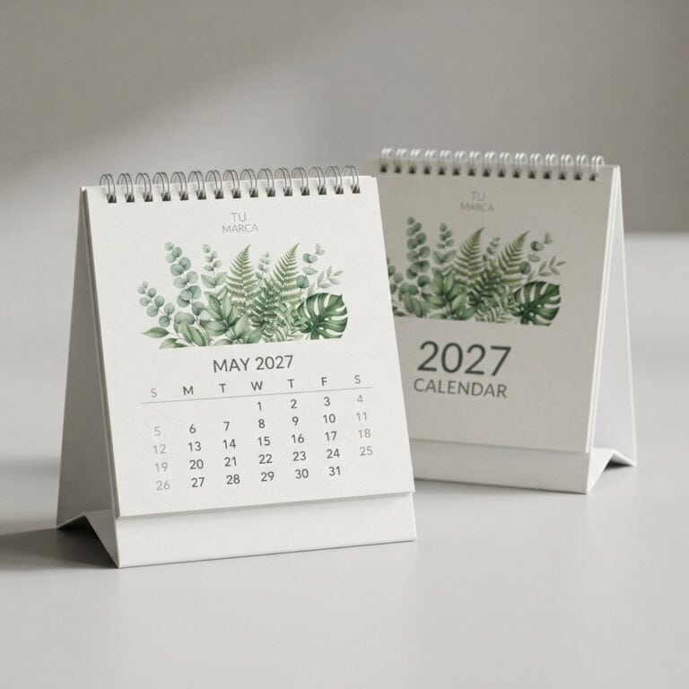 Calendario de sobremesa con espiral 2027