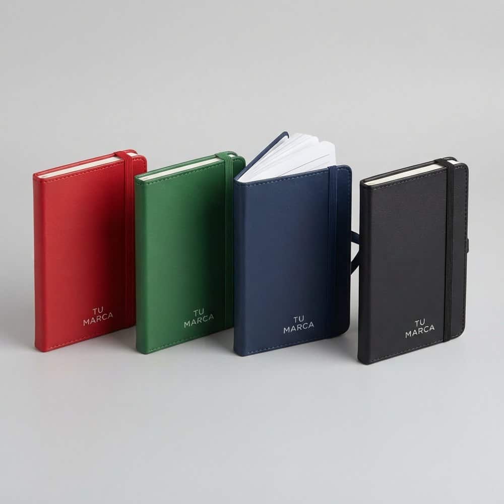 Libreta de bolsillo A6 con elástico