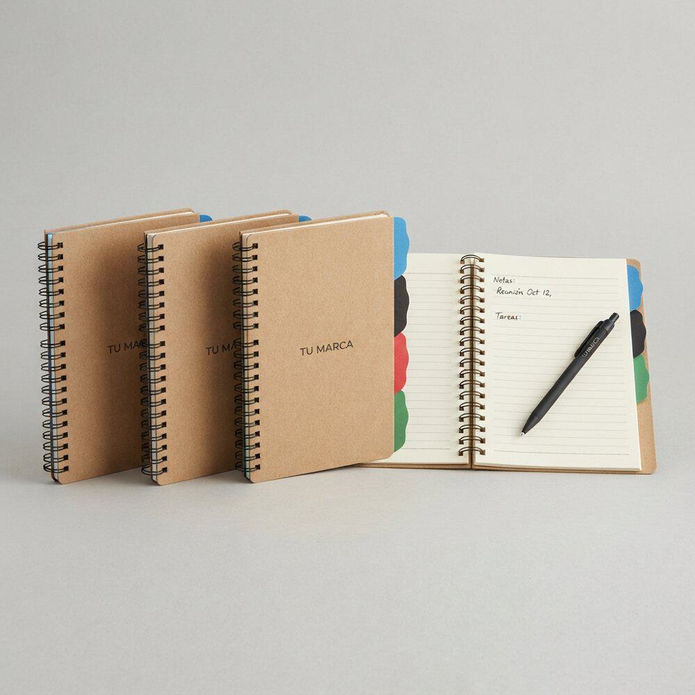 Libreta con separadores de colores