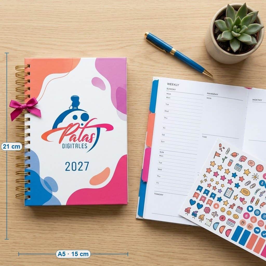 Agenda planner 2027 personalizada full color